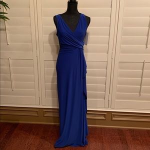 Boston Proper Cascade Maxi Dress Cobalt Blue Sz 6